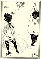 Två atenska kvinnor i nöd. Illustration för Aristofanes Lysistrata, 1896