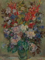 Blomstilleben (olja på duk)