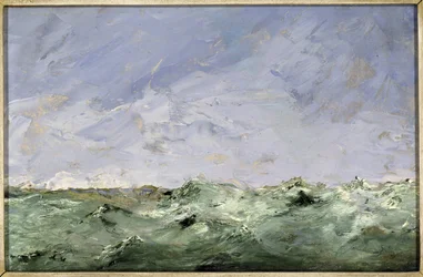 Petite eau. Dalaro (comte de Stockohlm) - Litet vatten. Dalarö, av Strindberg, August (1849-1912). Olja på kartong