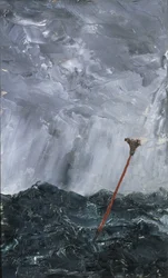 Stormy Sea Broom Booy, 1892 (olja på papper)