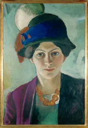 Elisabeth mit Hut (målning på duk)