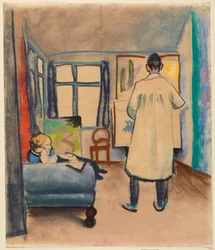 Franz och Maria Marc i August Mackes ateljé i Bonn