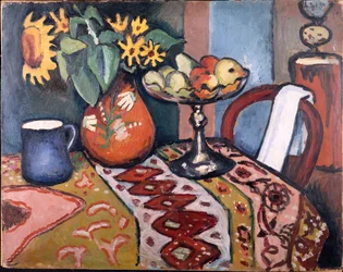 Stilleben med solrosor II, 1911
