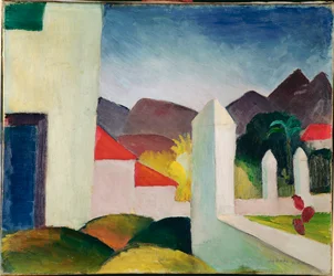 Tunisiskt landskap (olja på duk)