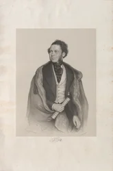 Porträtt av kompositören och dirigenten Gottfried von Preyer 1807-1901, 1845.