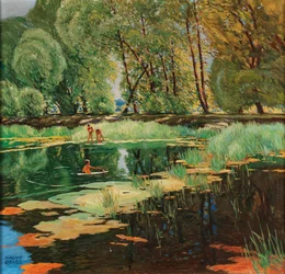 August Rieger badscen
