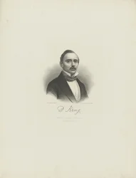 Porträtt av pianisten och kompositören Diederich Krug 1821-1880, ca. 1850.