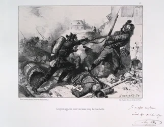 Hand-to-hand strider, belägring av Paris, fransk-preussiska kriget, 1870 1871