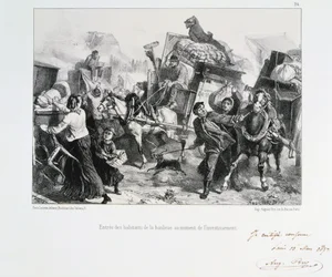 Invånare i förorterna anländer till Paris innan preussarna belägrade staden, 1870 1872