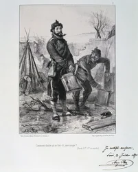 Soldater ur nationalgardet, belägringen av Paris, 1870-1871