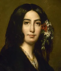 Porträtt av George Sand, ca 1837