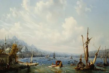 Båtar på Bosporen i Konstantinopel, 1846
