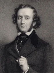 Porträtt av pianisten och kompositören Felix Mendelssohn Bartholdy 1809-1847.