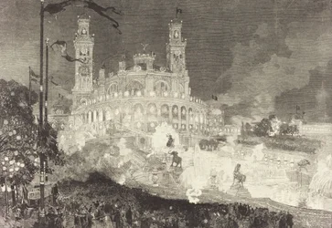 14 juli. Belysning av Palais du Trocadéro, 1883.