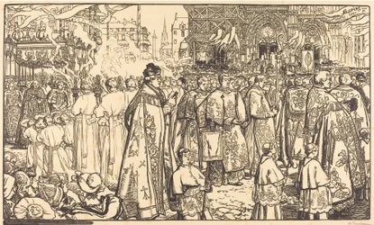 Corpus Christi procession vid Nantes procession av Fete Dieu i Nantes, 1901.