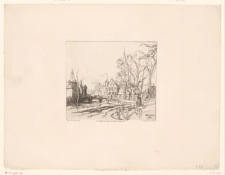 Utsikt över bron vid Begijnhof i Brygge Le pont du Beguinage à Bruges (titel på objektet)