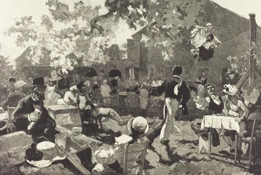 Tjäderns kabaré i Meudonskogen, 1888.