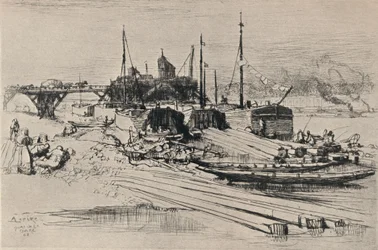 Offentlig soptipp, Stationskajen, 1915