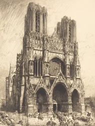 Reims Cathedral Cathedrale de Reims, 1911.