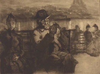 På Seine, på natten, 1888.