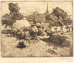 Vy över St.-Jean-de-Mont, Vendee