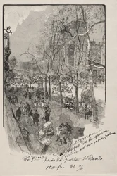 Boulevarderna, nära Porte St. Denis