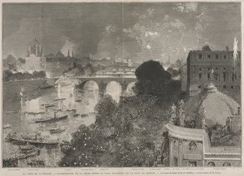 Festen den 14 juli, illumination av Place de la République (efter H. Scott)