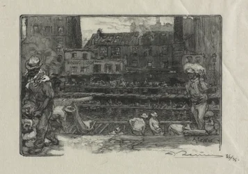 Avlastare av gips (Canal St. Martin)