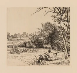Auguste Lepère: Det välta äppelträdet Picardie.