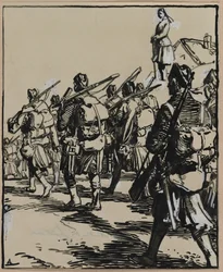 Battle of the Borders: grupp brittiska soldater, 1914.