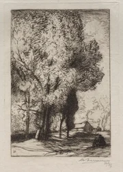 Bourrine in the Poplars, 1911.
