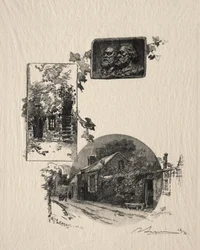 Ingång till Rousseaus verkstad och Maison de Millet, 1887.