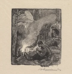 Fontainebleau Forest: Woodcutters Meal The Forest of Fontainebleau: The Lumberjacks