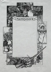 Parisalmanackan, 1897: Dekorativ kant, höst