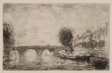 Solnedgång vid Pont Marie, 1890.