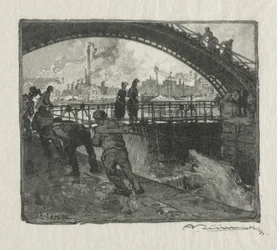 S:t Martin-kanalens slussen, 1890.