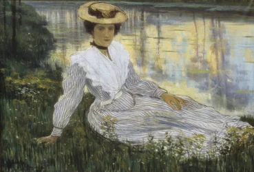 Young Woman on the Water エッジスウェーデン語