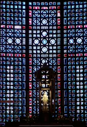 Art deco-vägg (färgat glas)