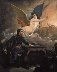 Rouget de Lisle komponerar Marseillaise, ca. 1875.