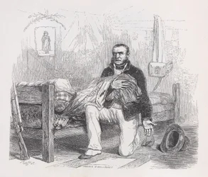 Den gamla flaggan från The Complete Works of Béranger, 1836. Skapare: Auguste Raffet, Lacoste, Eugène Guillaumot.
