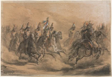 Kavalleriladdning, c. 1840.
