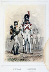 Grenadier och elev vid 3:e regementet, 1859.