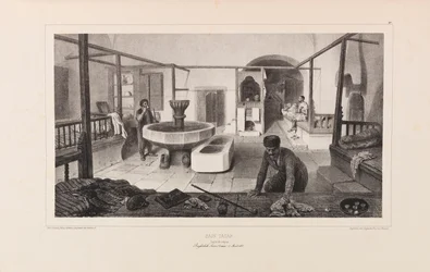 Tatarisk bad, vilrum. Från Voyage dans la Russie av Anatole de Demidoff, 1837.