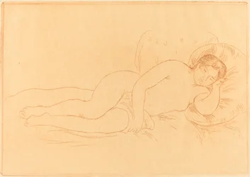 Naken liggande kvinna (Femme nue couchee)