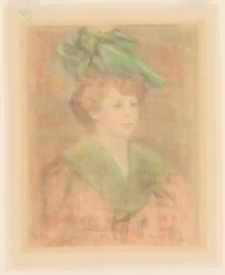 Dam med grön hatt (Mlle. Dieterle?)
