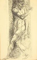 Illustration för Les Fleurs du Mal Ondskans blommor av Charles Baudelaire, 1887-1888.