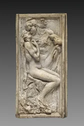 Älskande (Les amants), ca 1880-85 (originalmodell) (gips fernissad i ljus buffertfärg)