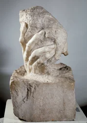Guds hand, marmorskulptur av Auguste Rodin (1840-1917), 1900-talet, Paris, Musée Rodin