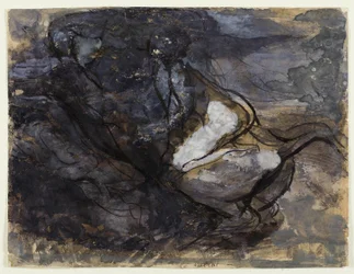 Häxornas sabbat (recto); Skisser av kentaurer (verso)