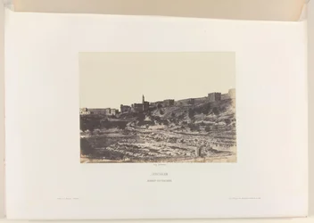 Birket-es-Soultan Basin utanför Jerusalems gamla stadsmur Jerusalem. Birket-es-Soultan (titel på objekt)